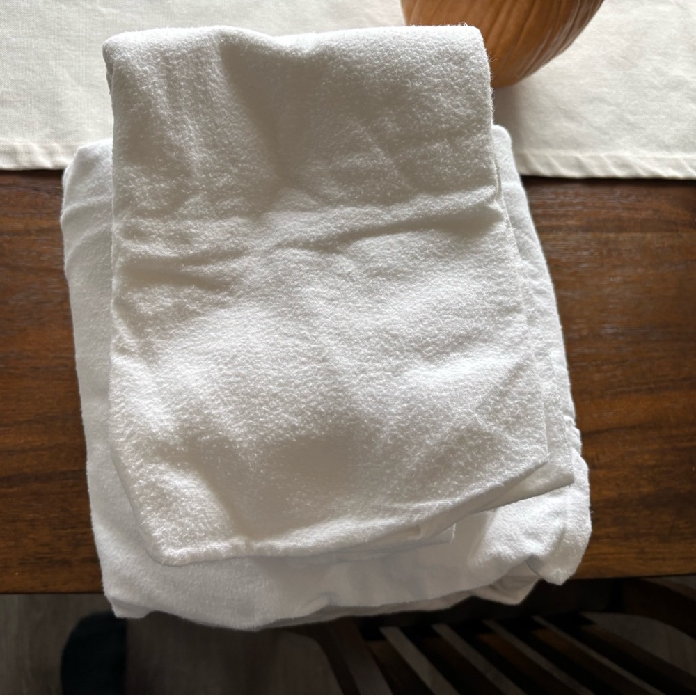 Cuddl Duds White Flannel Sheets